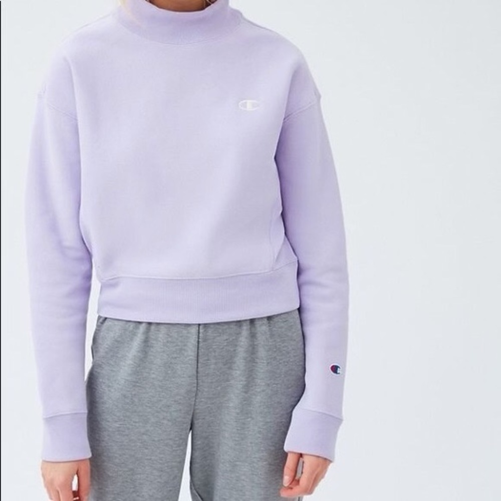 Champion X UO lilacs mock neck sweatshirt